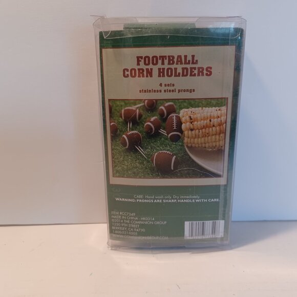2014 Football Corn Holders 4 Sets Stainless Steel - Picture 2 of 4